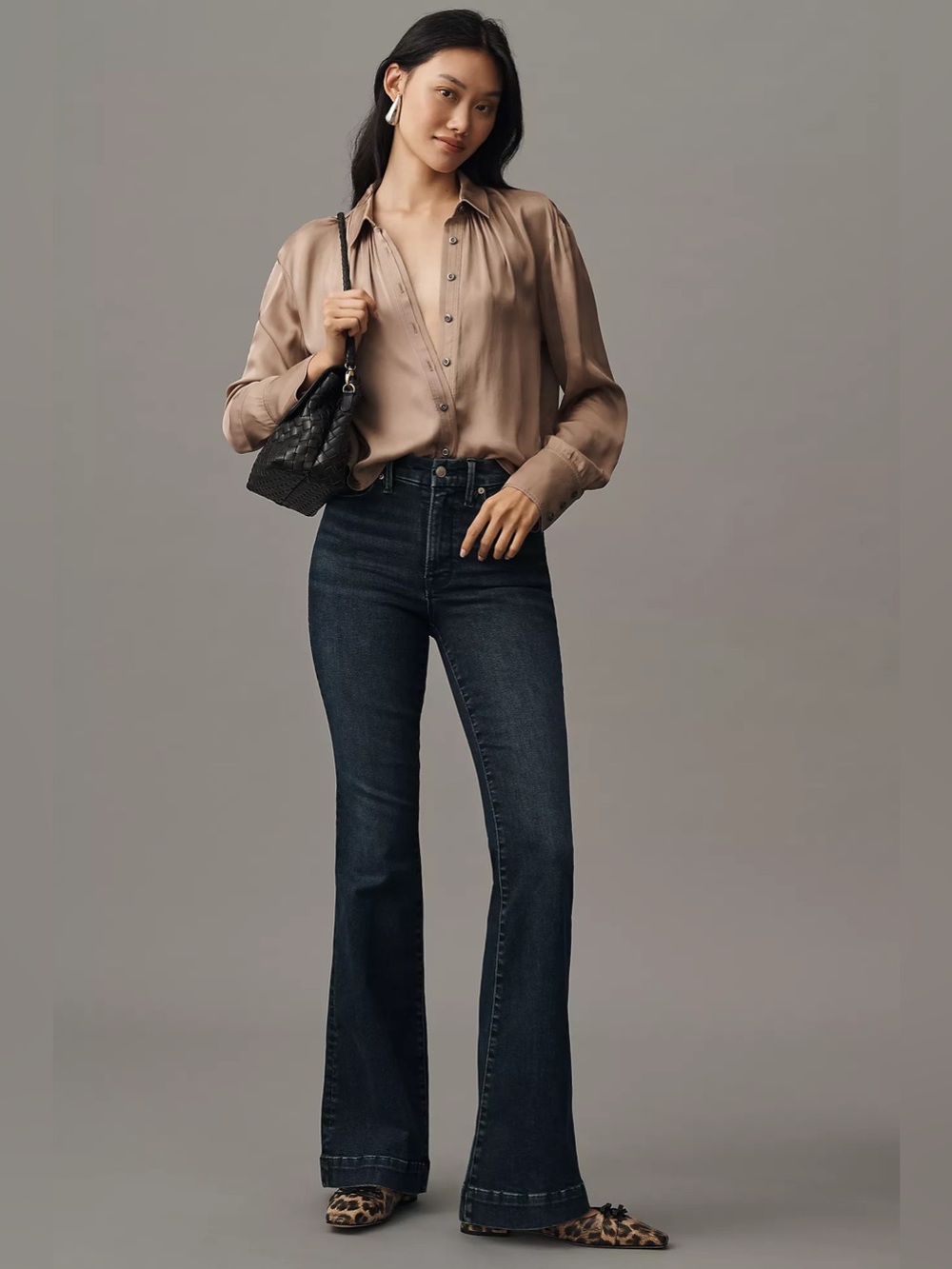 Good American Always Fits Good Legs Flare Trouser Jeans High Rise women’s 14-18